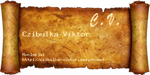 Czibulka Viktor névjegykártya